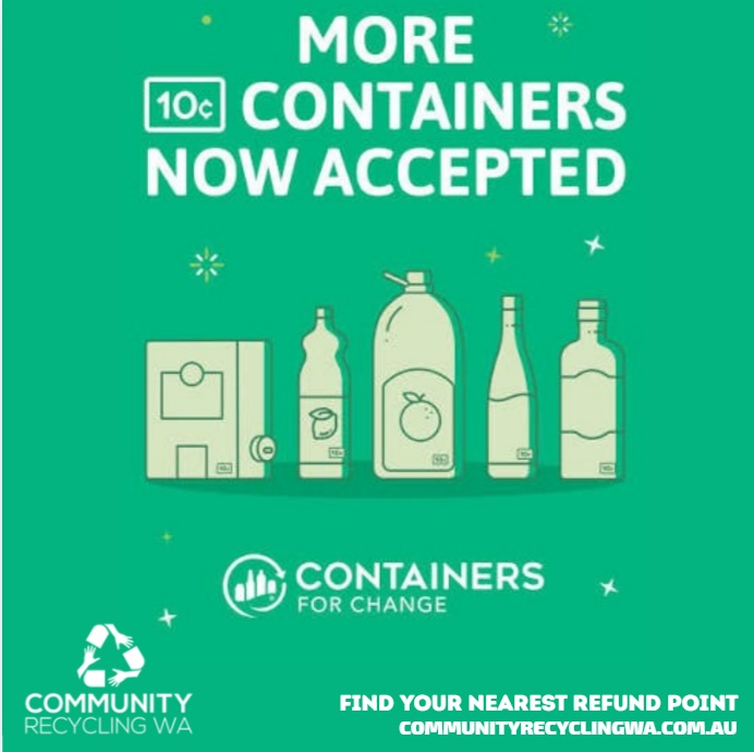 More 10 cent containers now accepted.